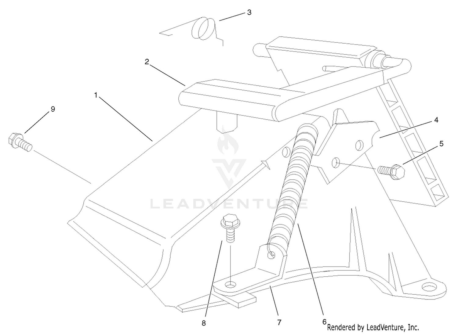 Rear Bagger Discharge Chute Assembly