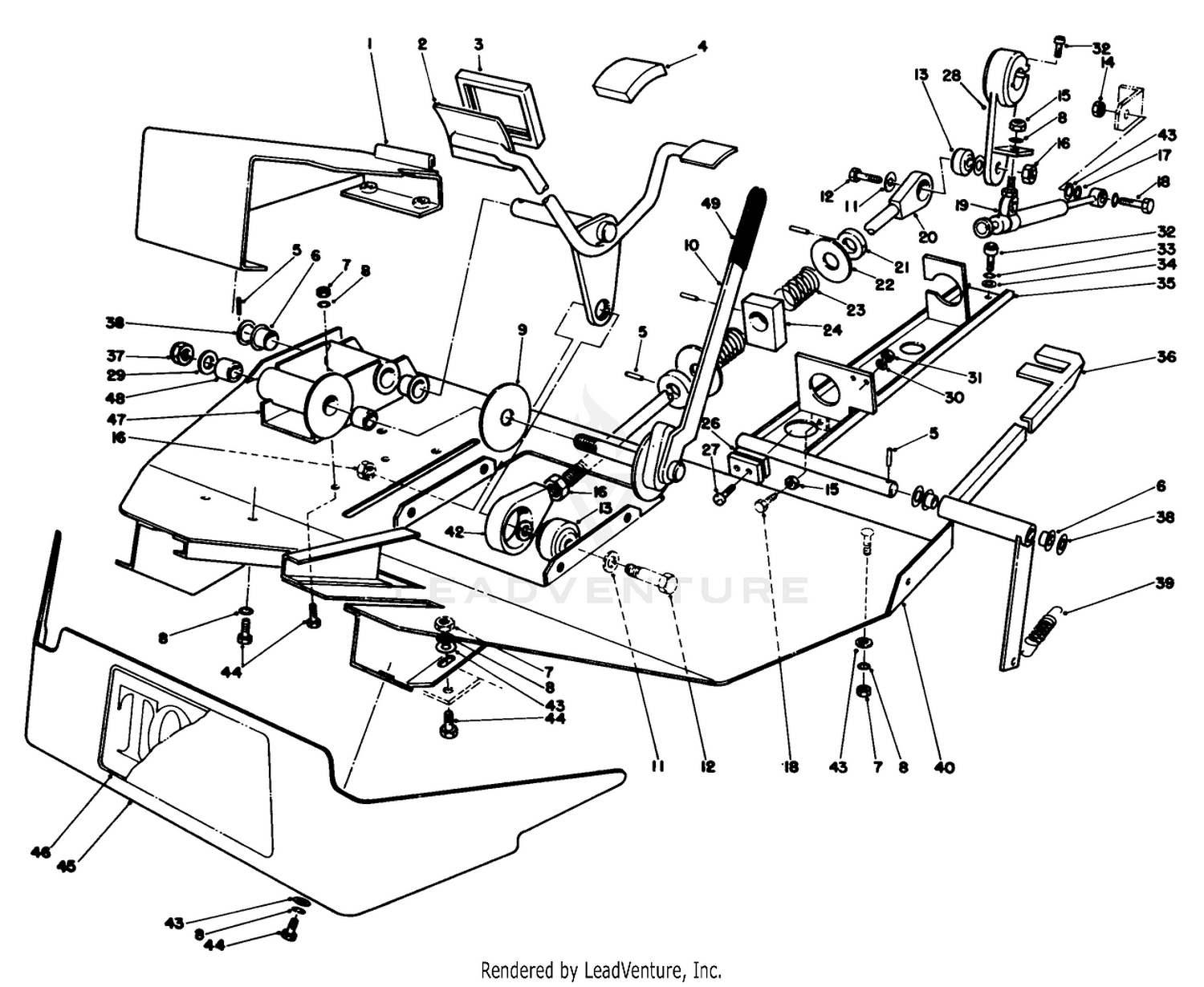 Foot Rest  Pedal Assembly