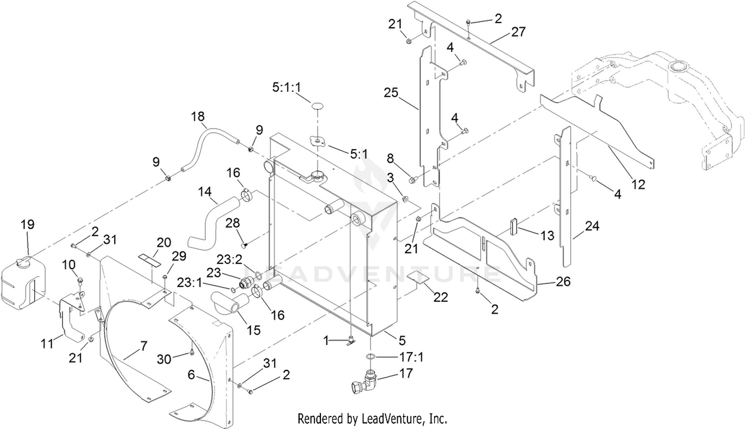 Radiator and Oil Cooler Assembly