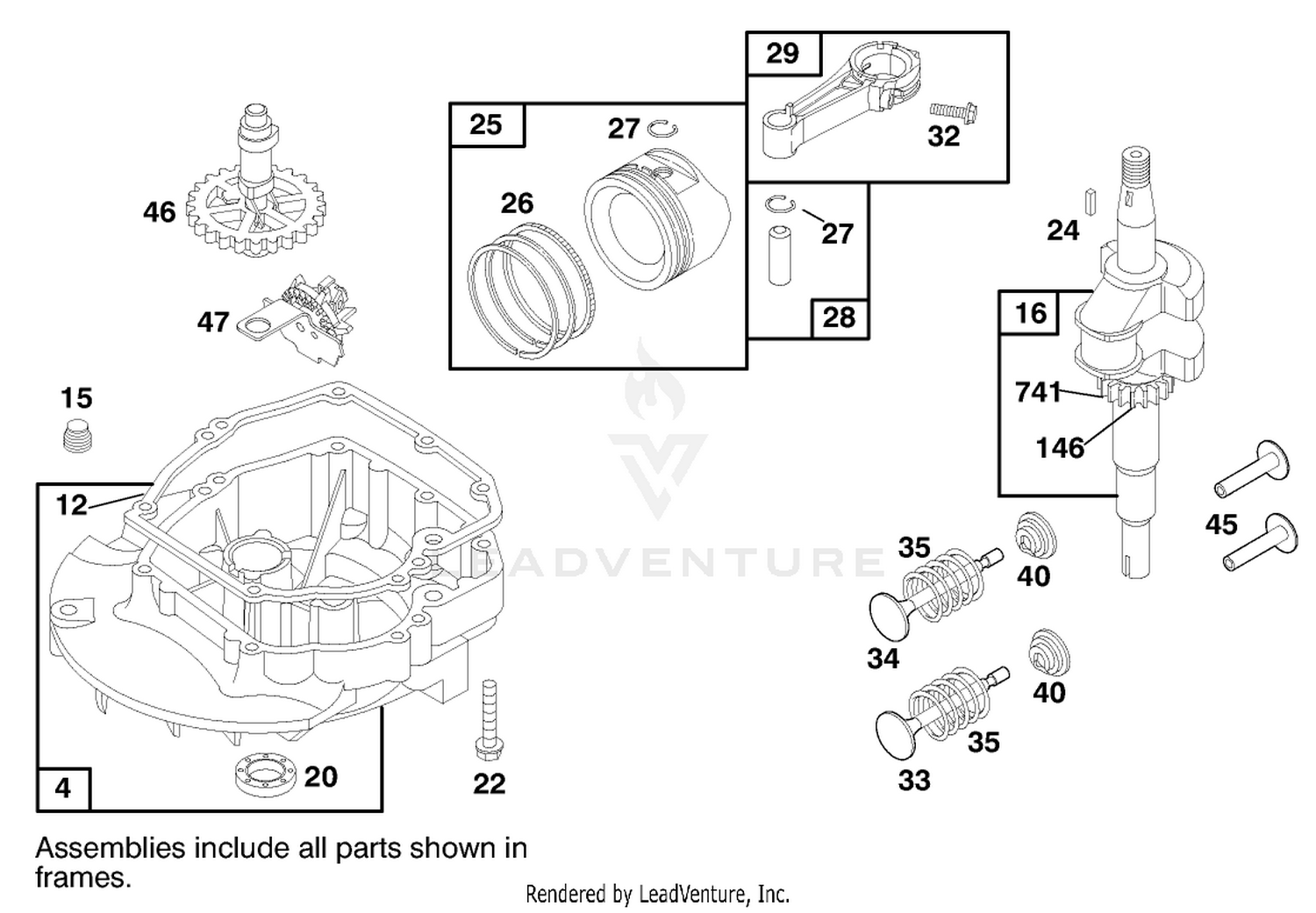 Engine Briggs  Stratton Model 12h807-1760-E1 (model No. 20021 Serial No. 9940000-9941632) 2