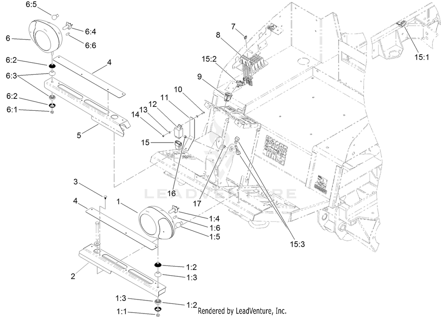 Front Headlamp and Electical Assembly