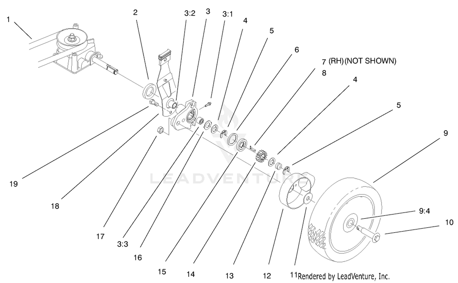 Gear Case  Wheel Assembly