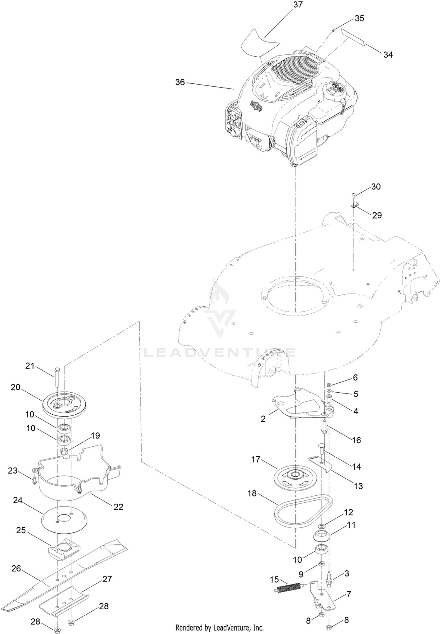 Engine and Blade Assembly