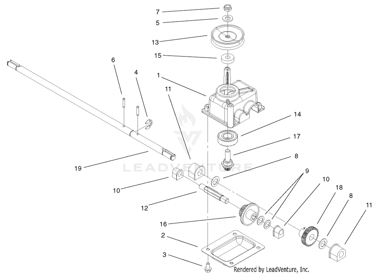 Gear Case Assembly No. 104-7674
