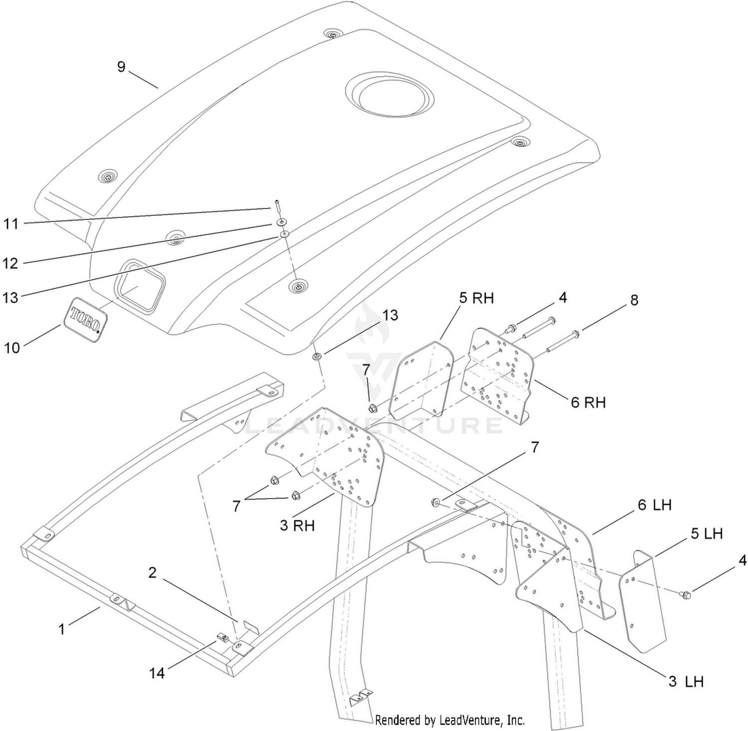 Hardtop Sunshade Assembly