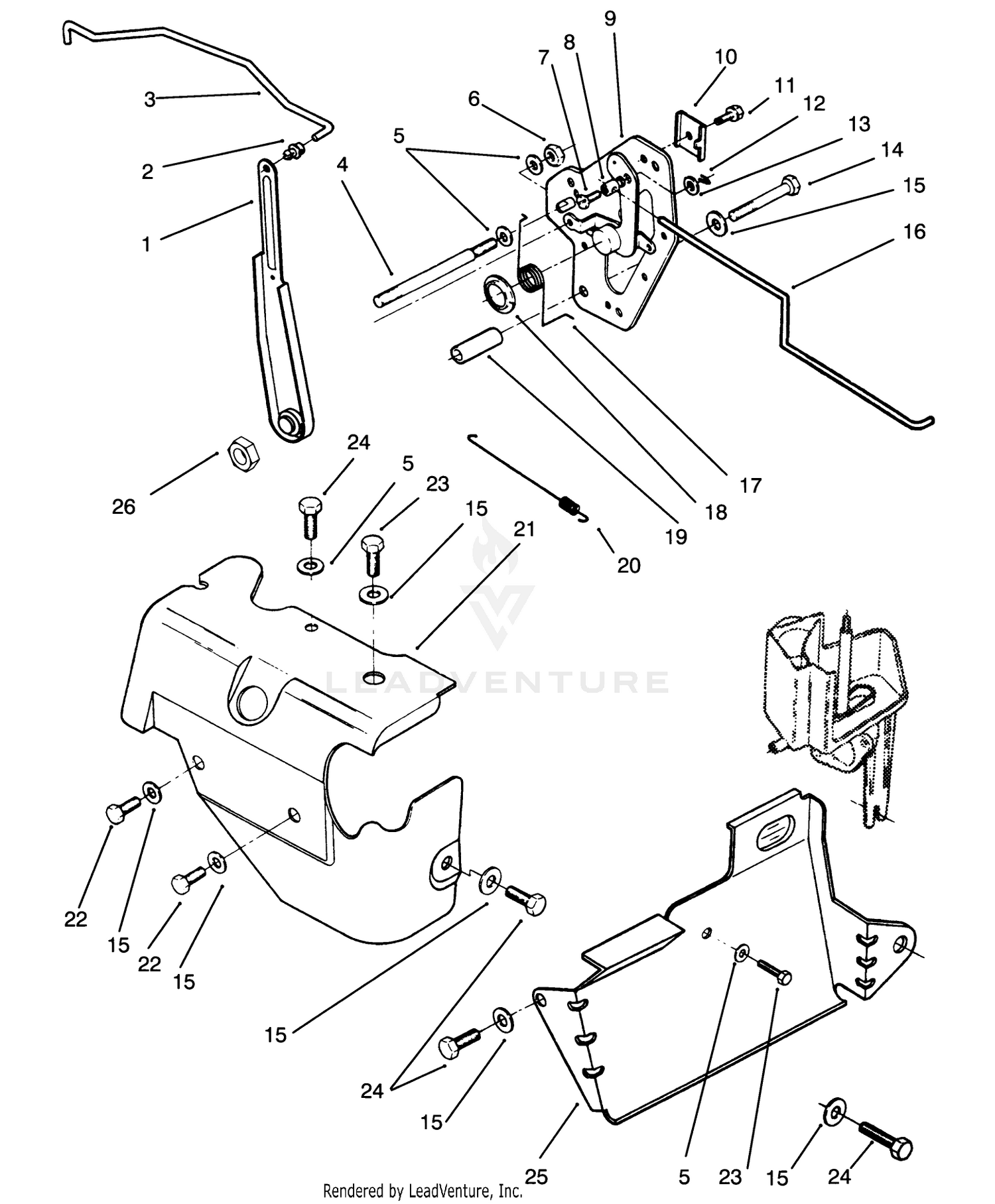 Governor Linkage  Cover Assembly