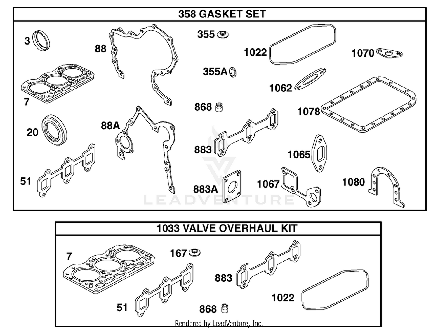 Gasket and Valve Overhaul Kit