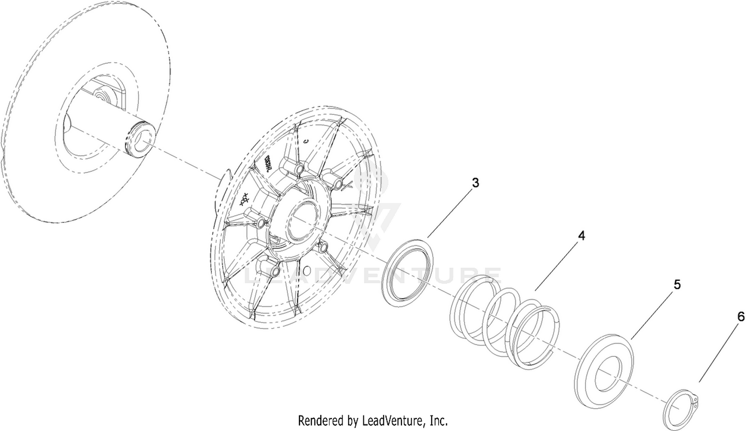 Secondary Clutch Assembly No. 119-0803