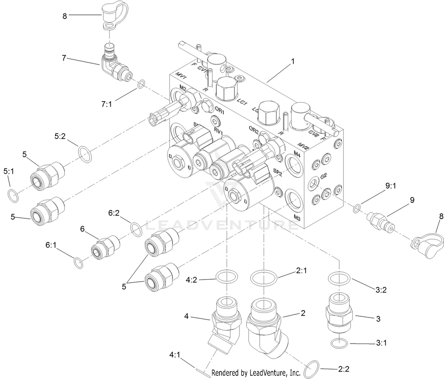 Mow Manifold Assembly No. 130-1656