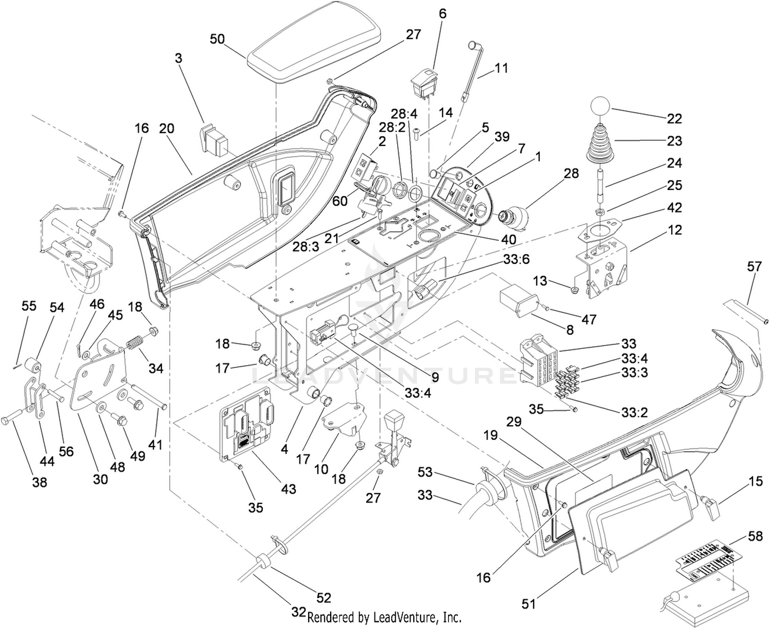 Console and Control Arm Assembly