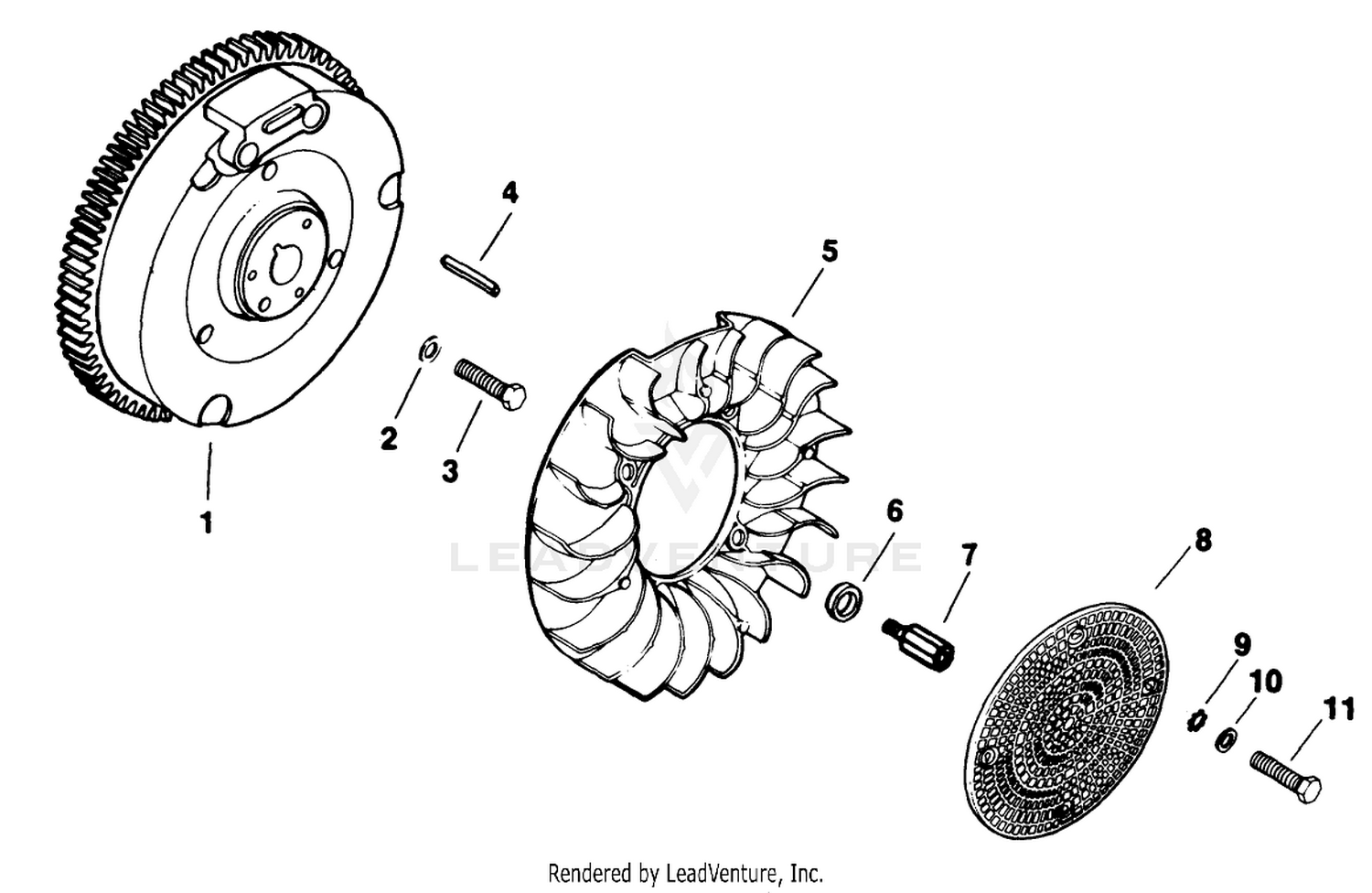 Flywheel-Engine Kohler Model No. M18qs-24657 (continued)