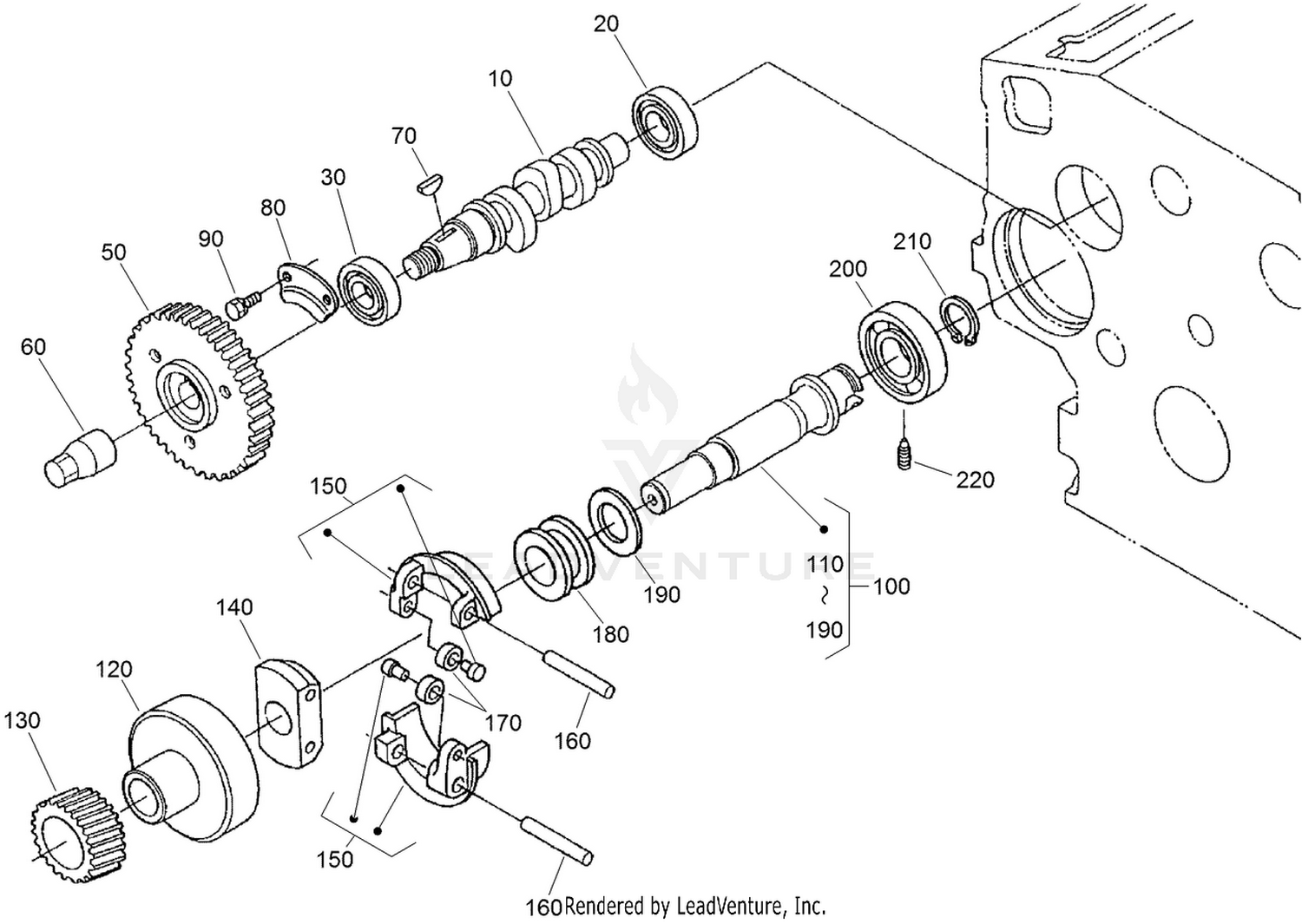 Fuel Camshaft and Governor Shaft Assembly