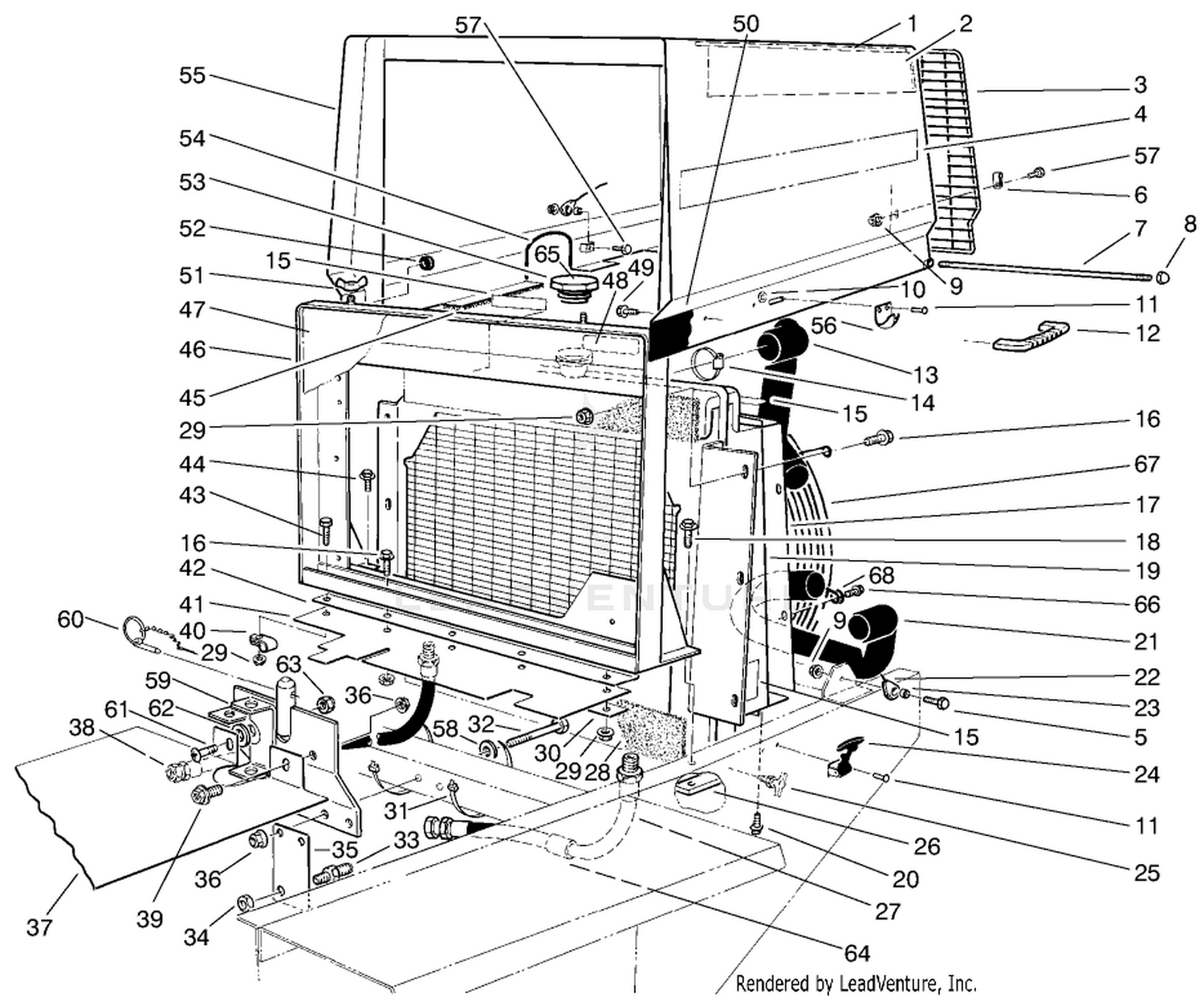 Radiator  Hood Assembly