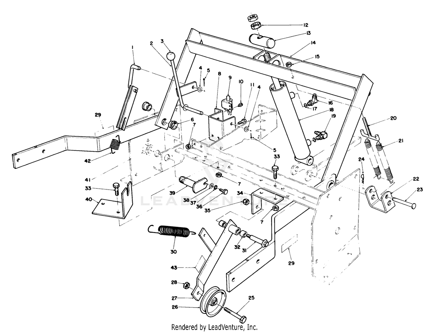 Parking Brake  Lift Frame Assembly
