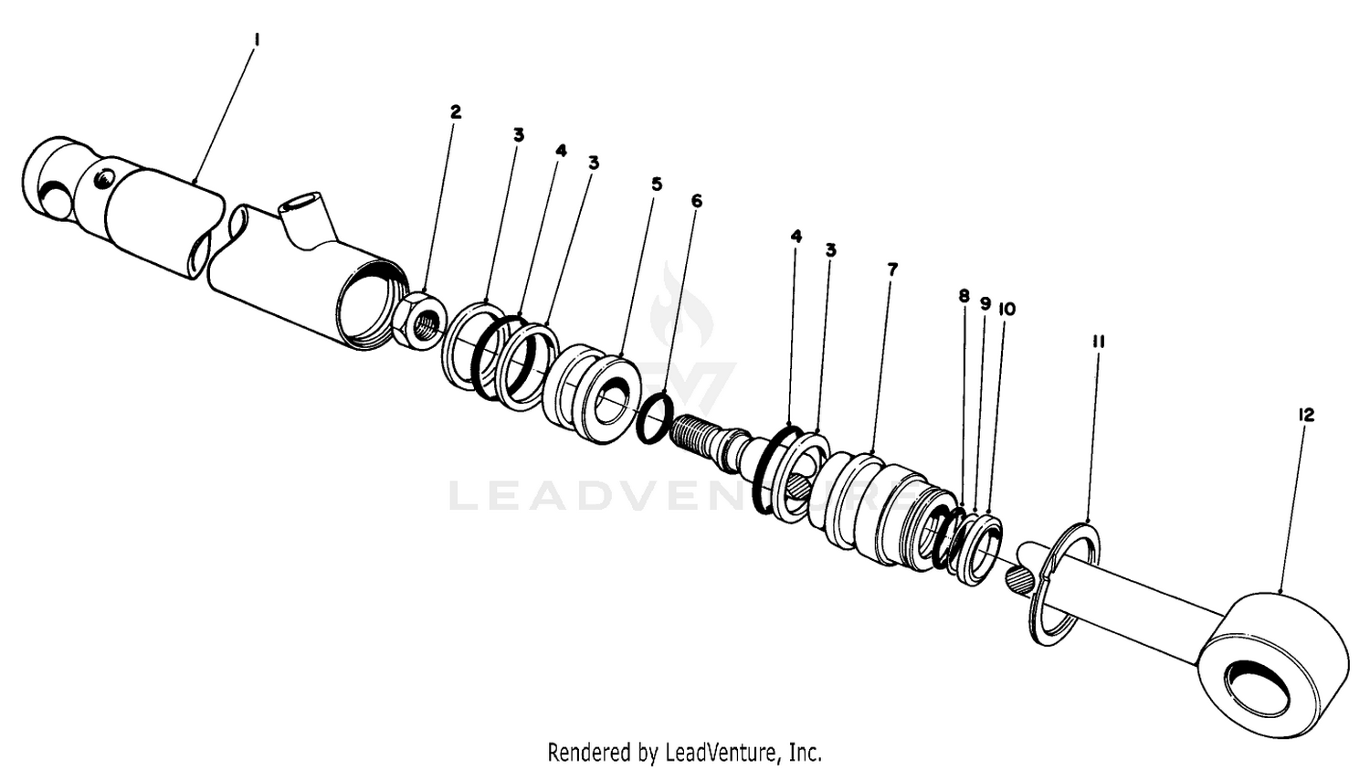 Rear Hydraulic Lift Cylinder No. 68-5700