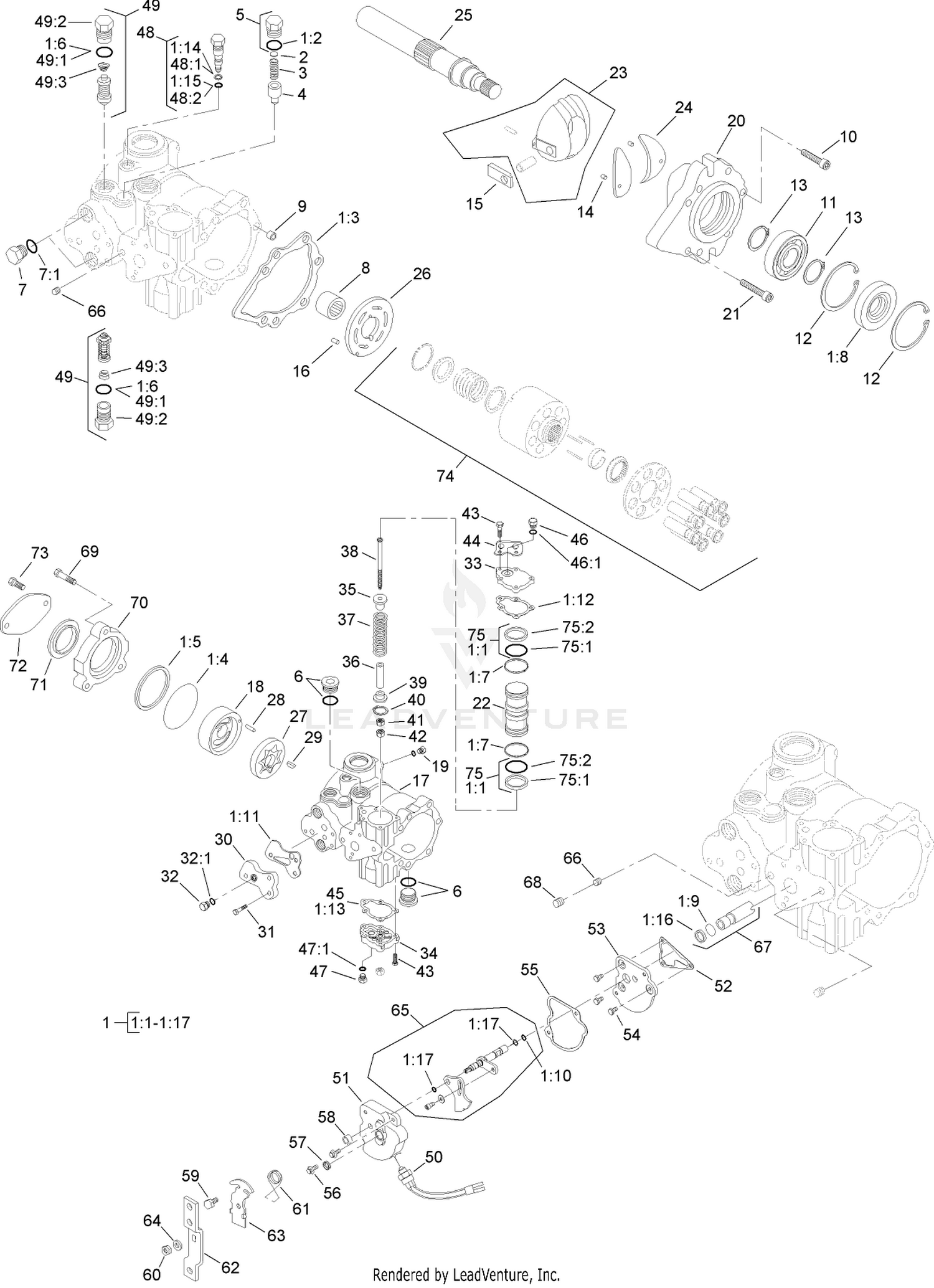 Hydrostat Pump Assembly No. 106-0335