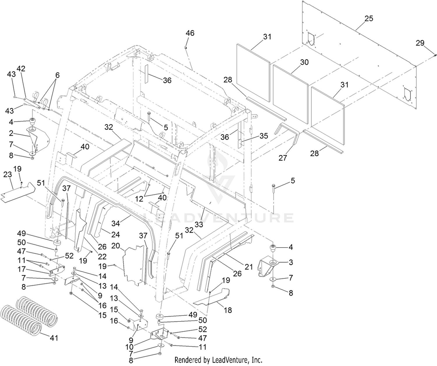 Frame, Mount and Seal Assembly