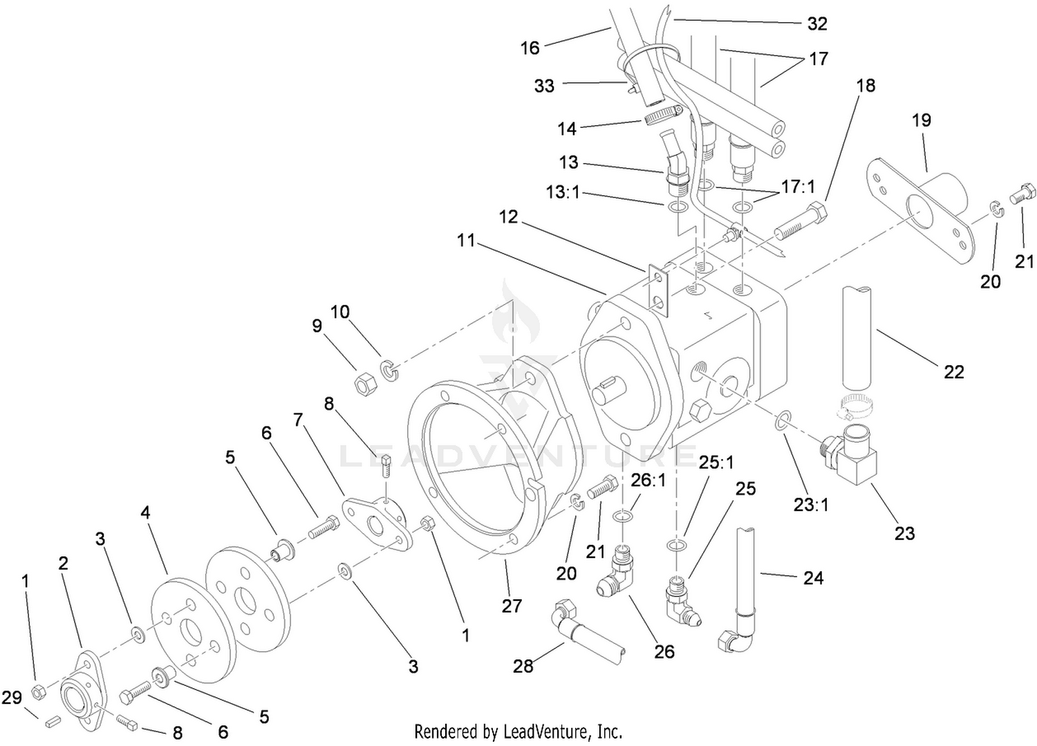 Hydraulic Pump Installation Assembly