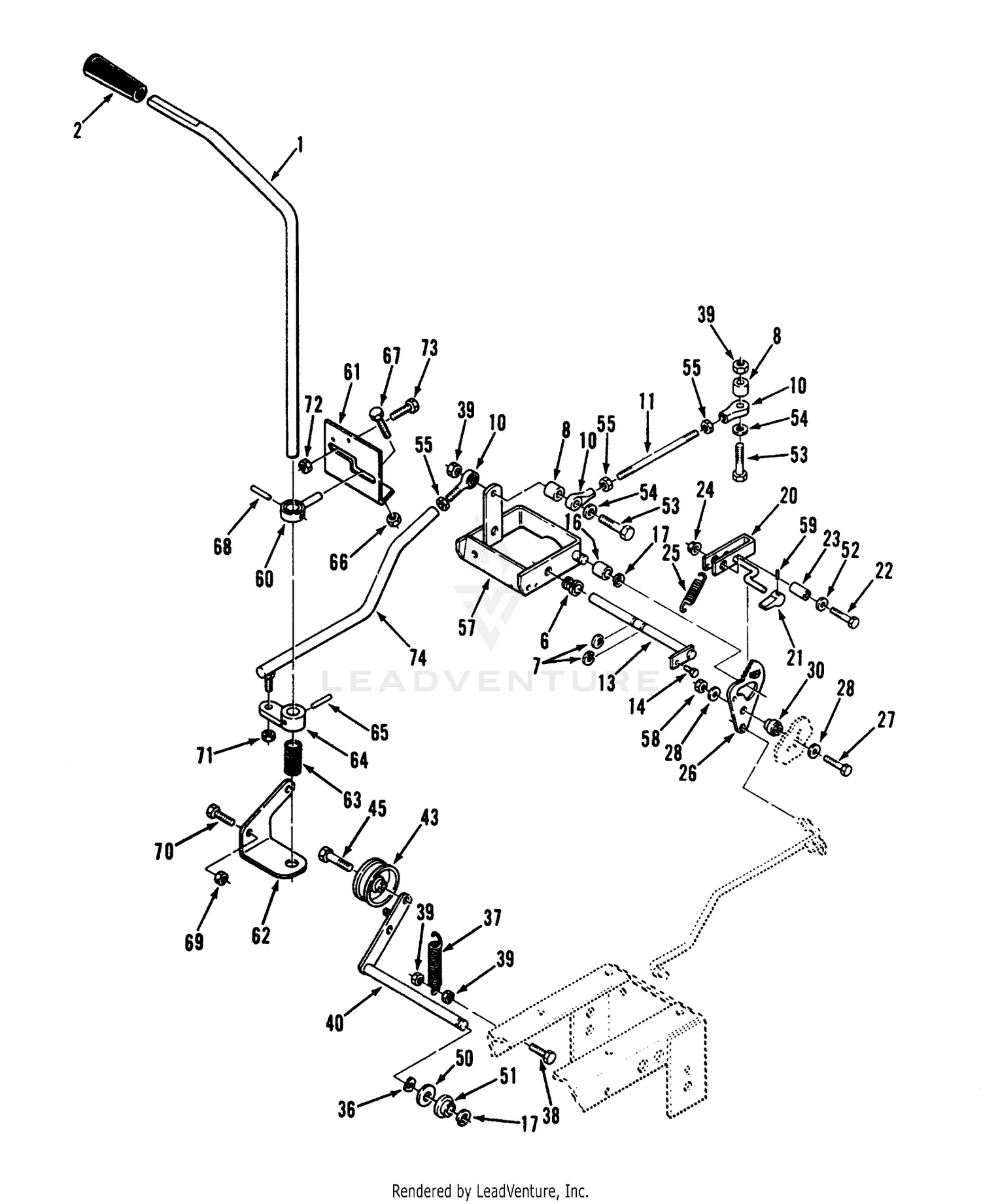 Clutch, Brake Motion Control Linkage