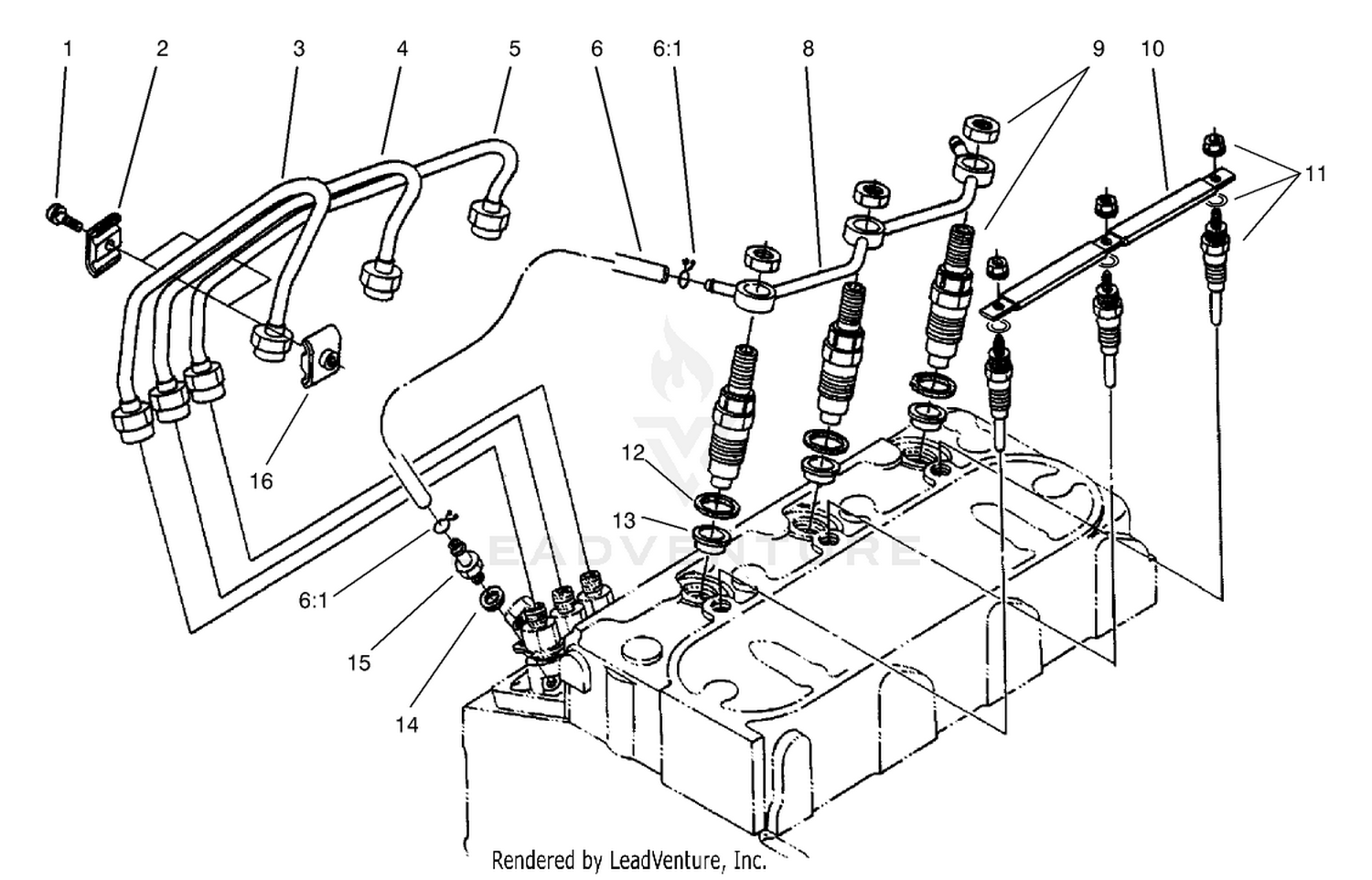 Nozzle Holder and Glow Plug Assembly