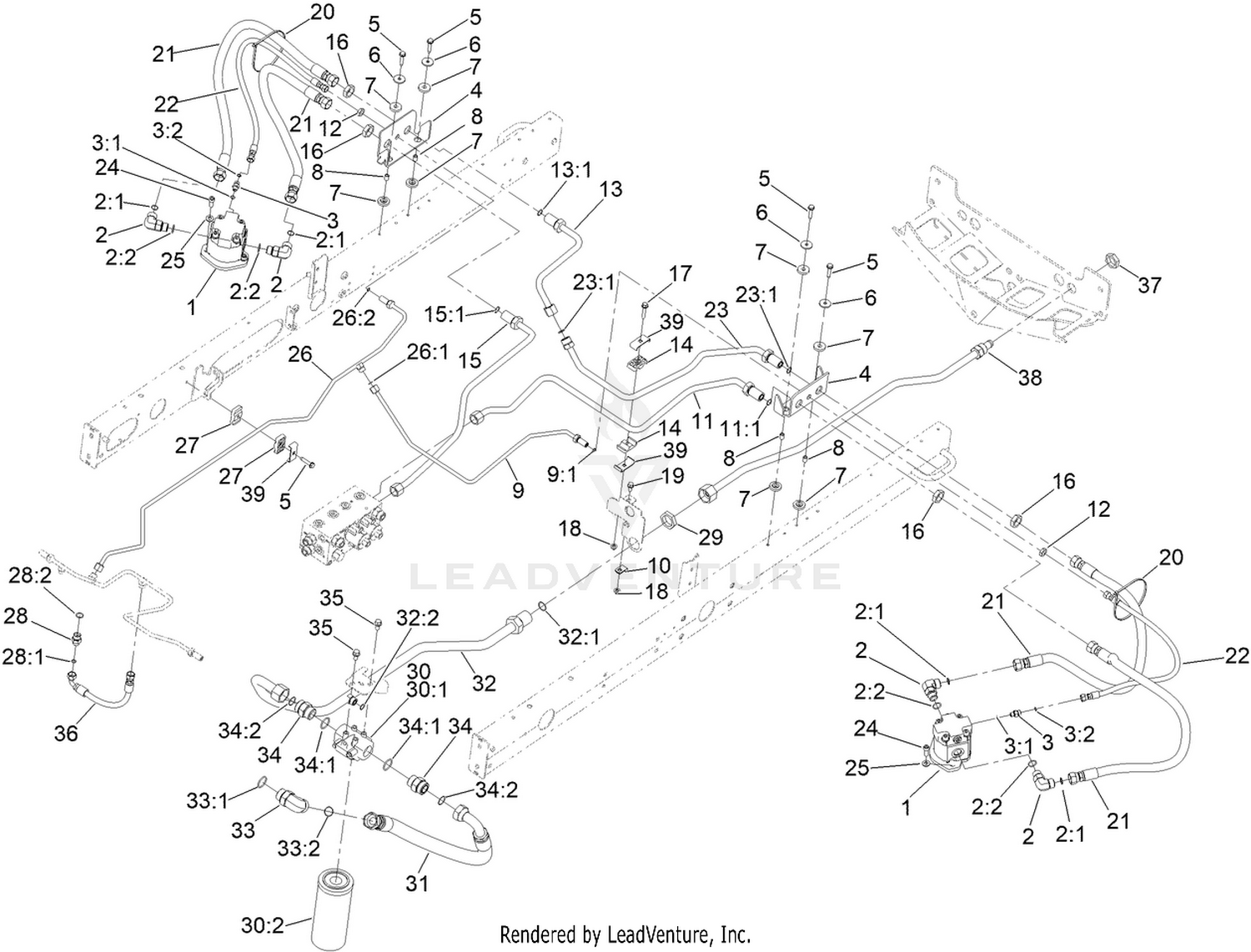 Rear Deck Hydraulic Assembly