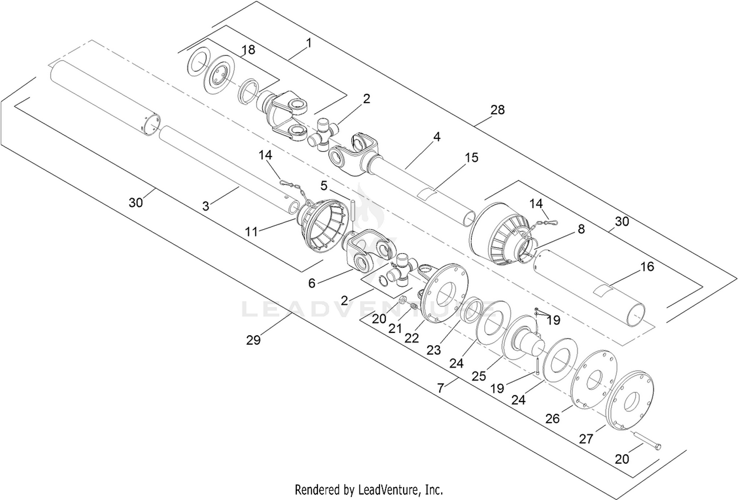 PTO Shaft Assembly No. 137-7323