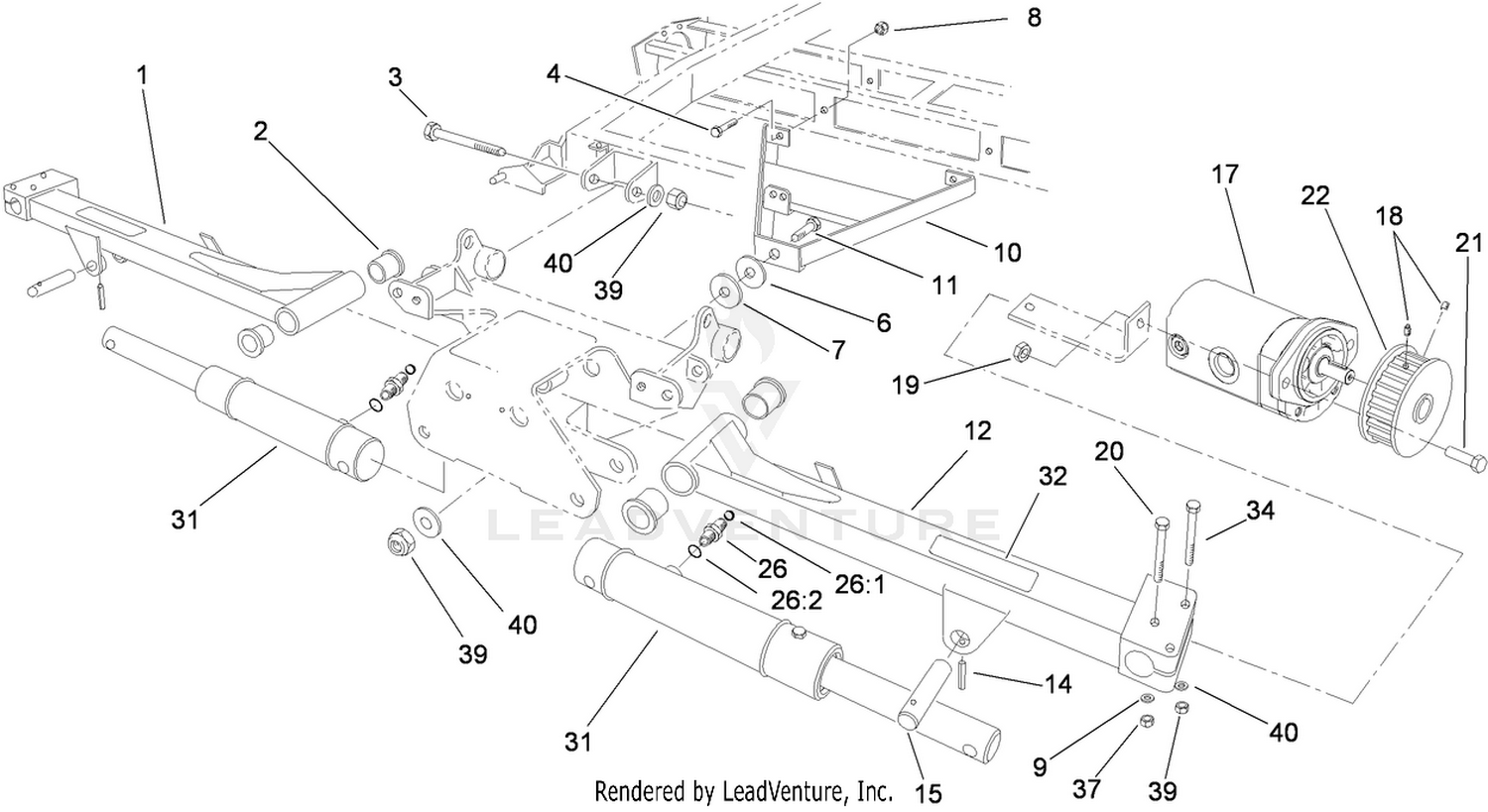 Front Lift Arm and A-Frame Assembly