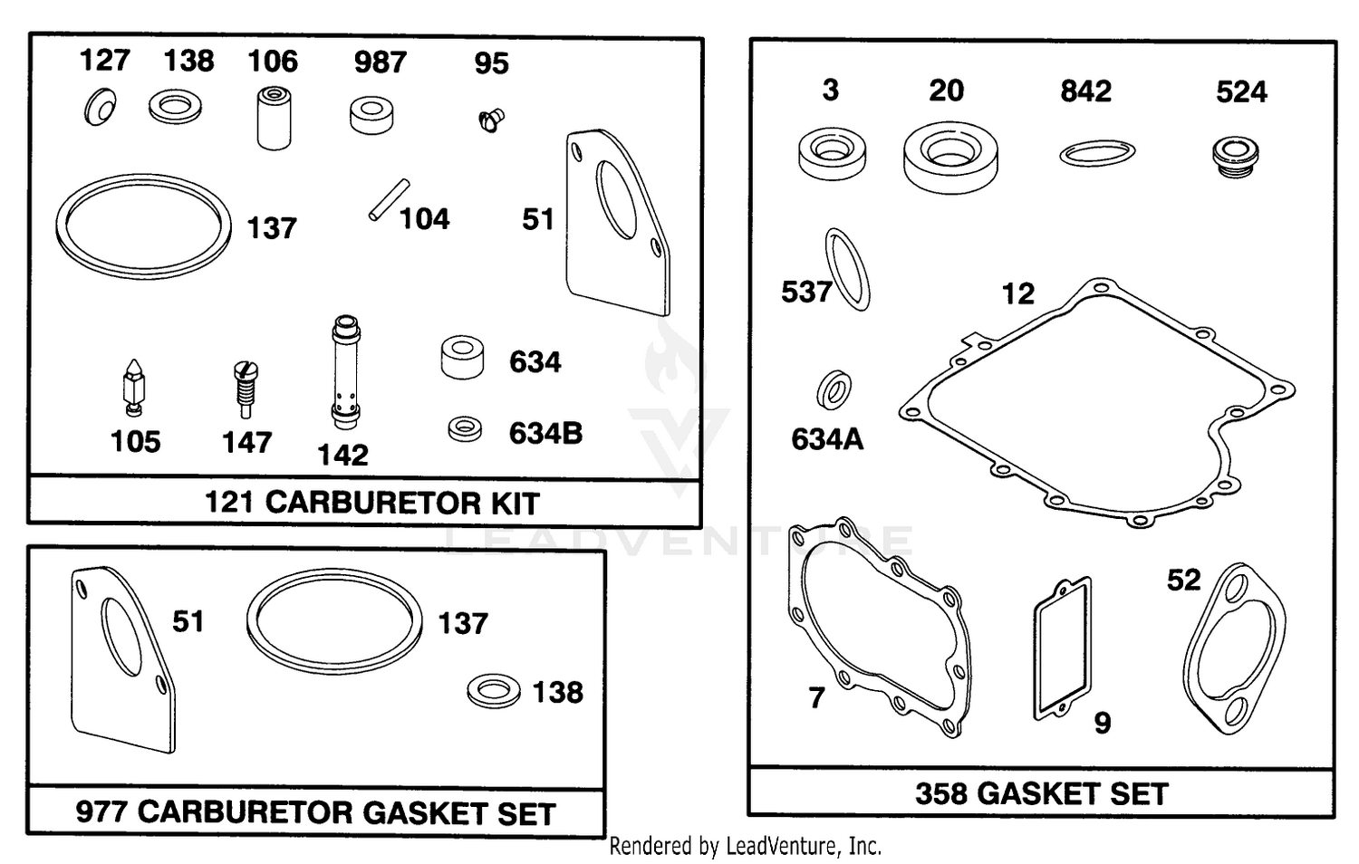 Engine Briggs  Stratton Model 282707-0119-01 7