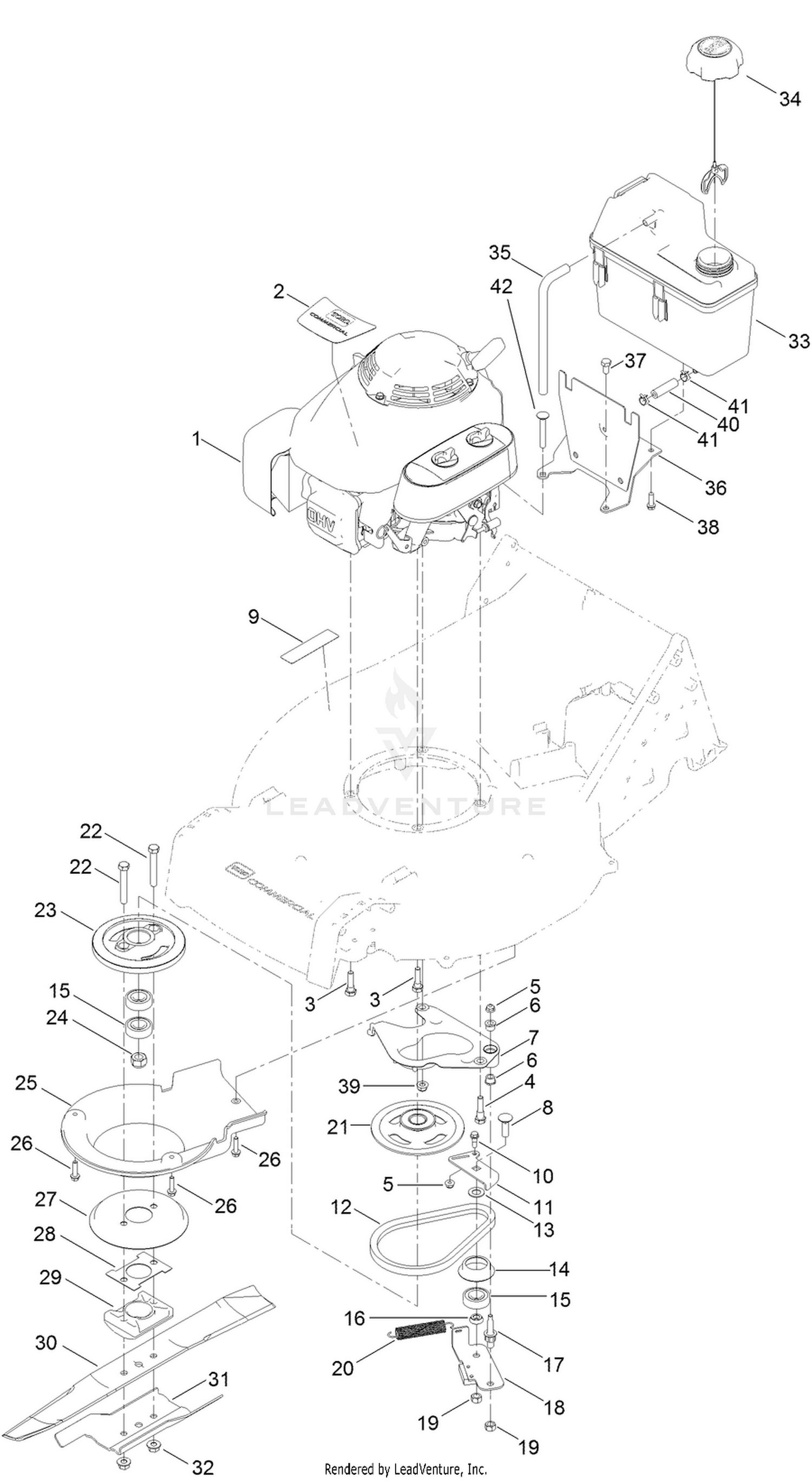 Engine and Blade Assembly