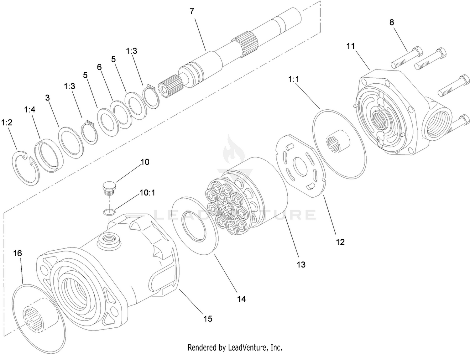Hydraulic Motor Assembly No. 93-6488
