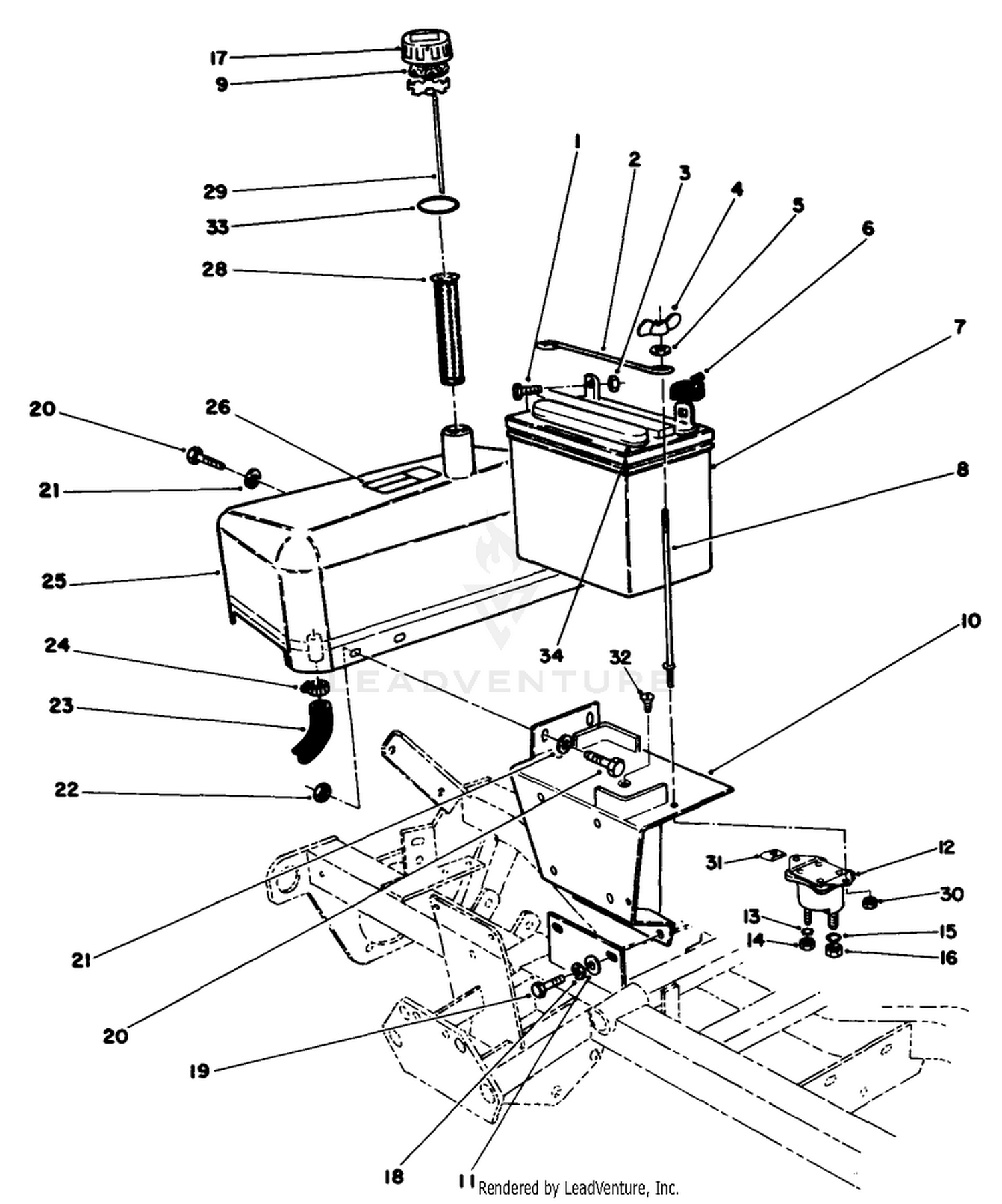 Hydraulic Tank  Battery Assembly
