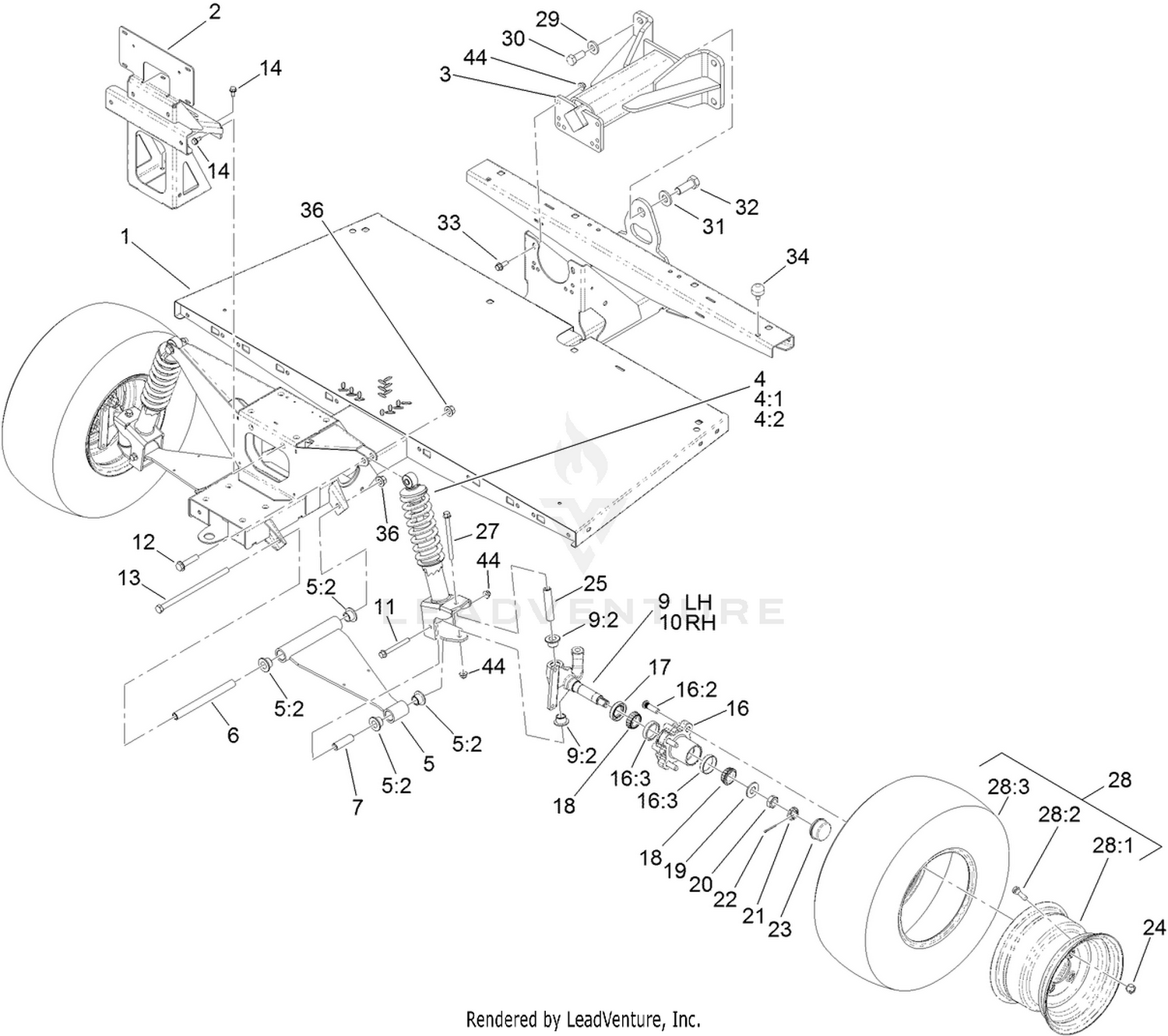Front Frame and Suspension Assembly
