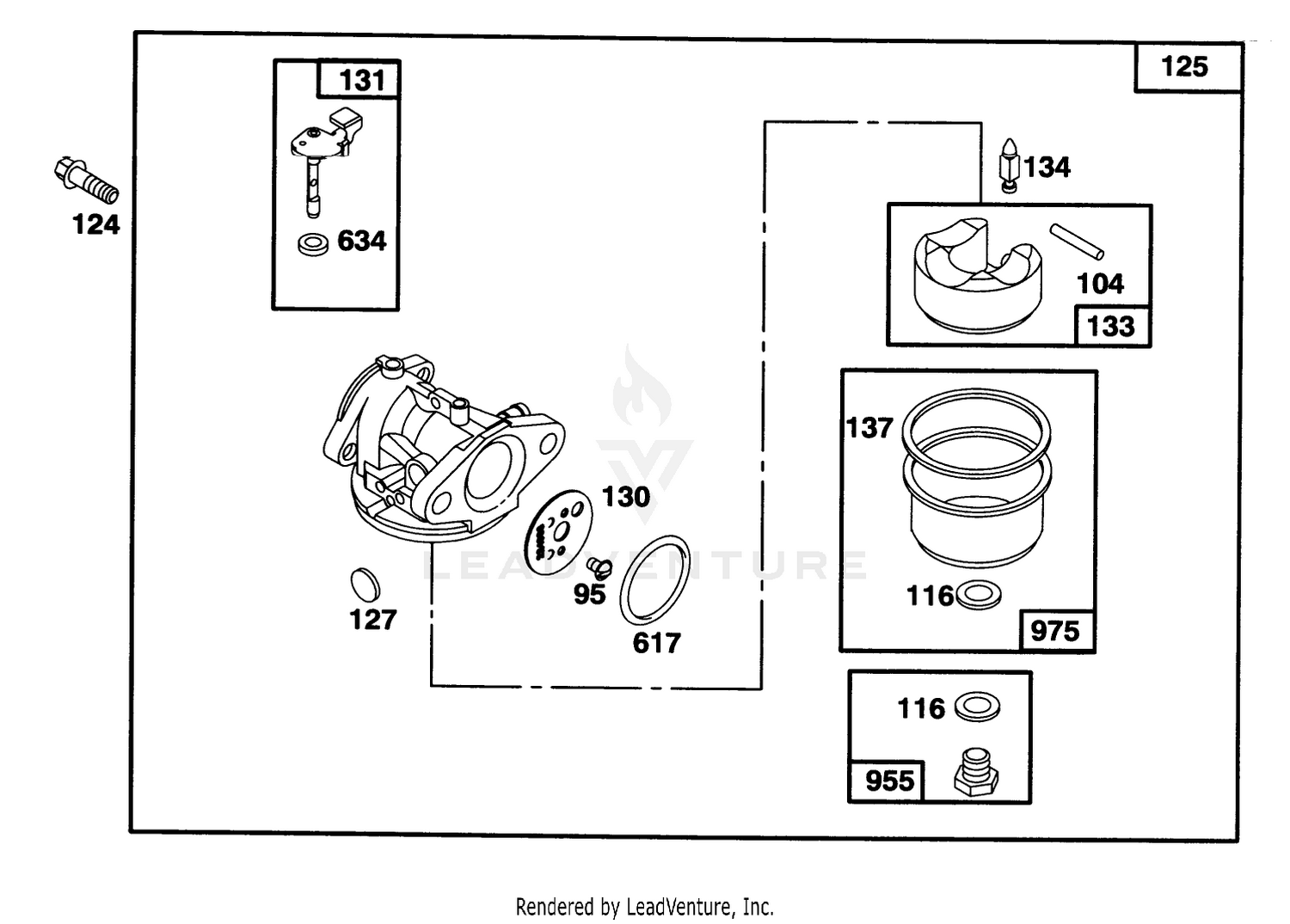 Engine Briggs  Stratton Model 128802-0615-01 3