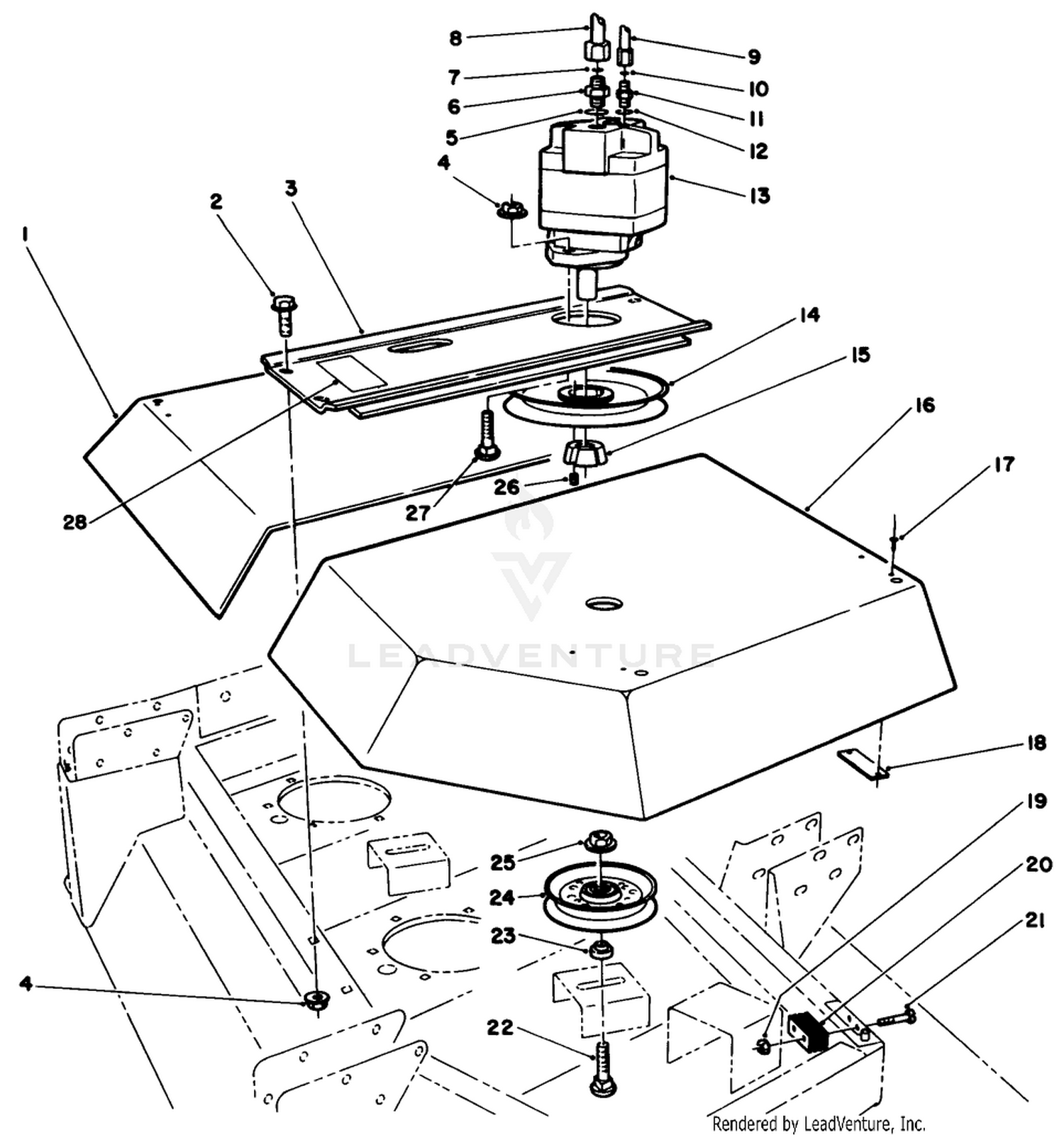 Wing Deck Model No. 30591 L.h.  30593 R.h. Drive Assembly