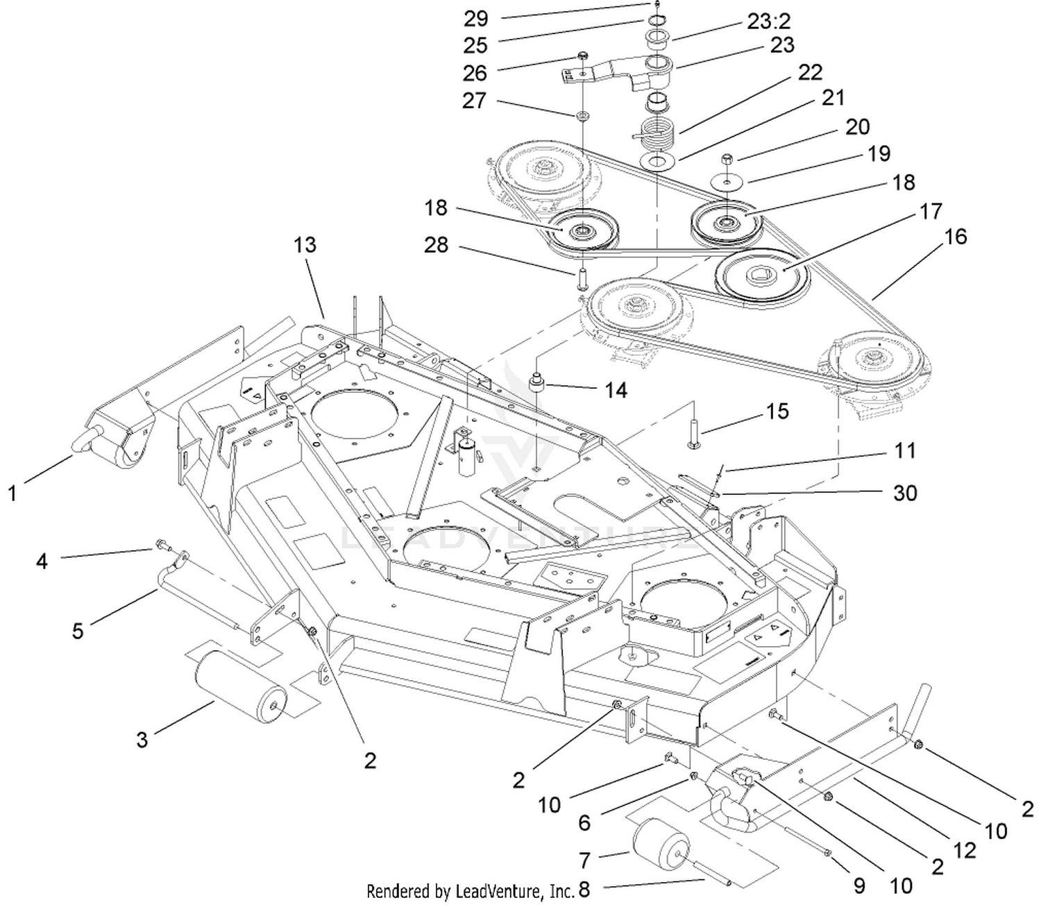 Roller, Belt and Pulley Assembly