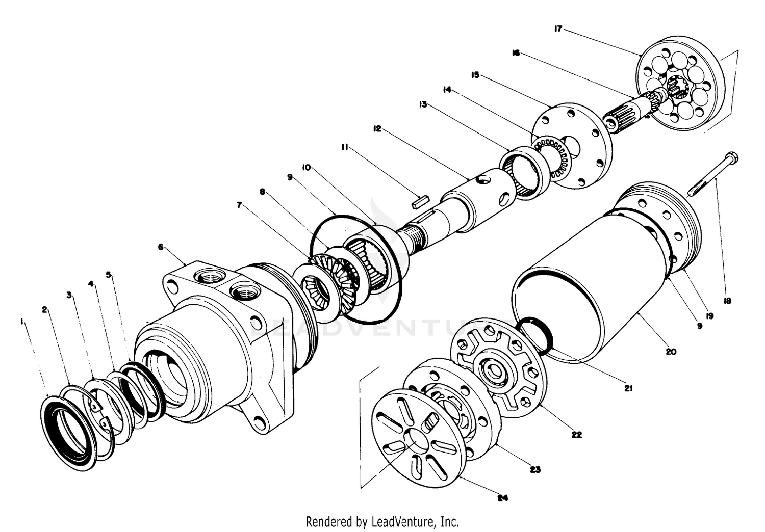 Hydraulic Drive Motor (front) No. 17-2450