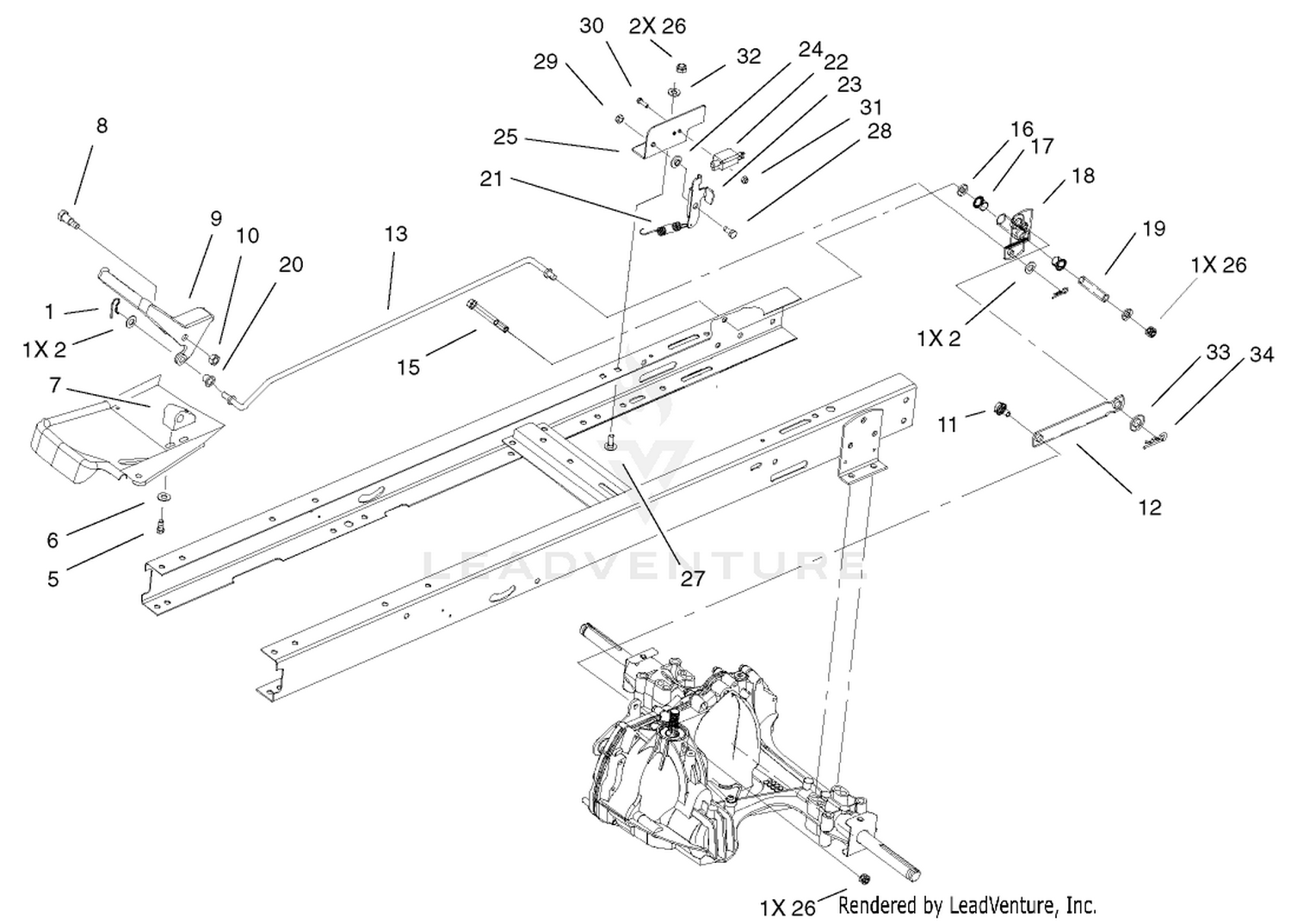 Hydro Transaxle Controls/nmir Assembly