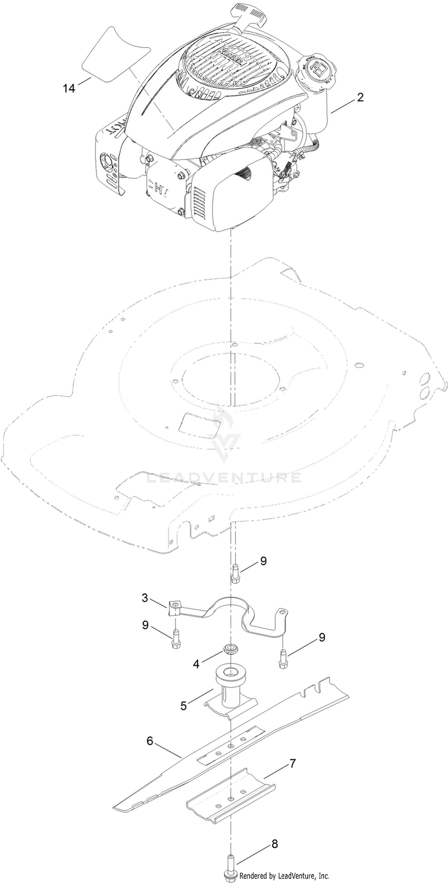 Engine and Blade Assembly