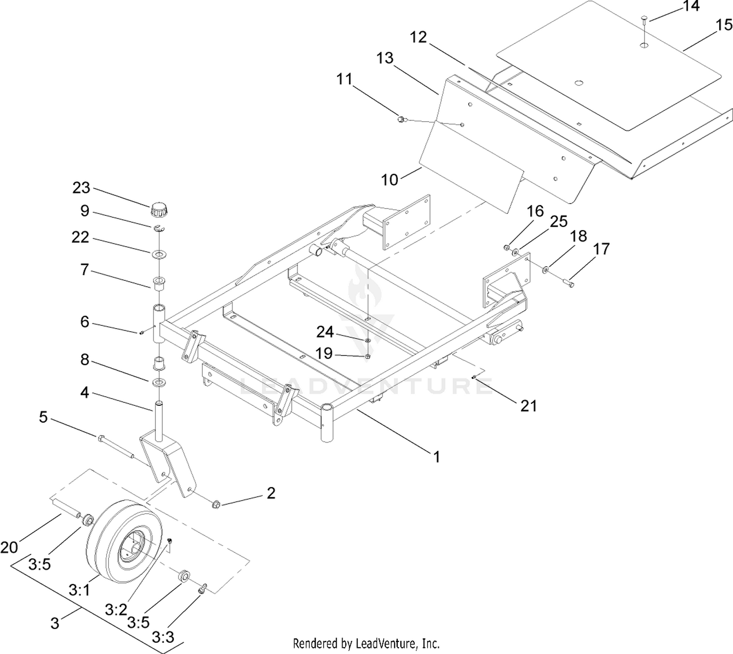 Frame and Caster Assembly