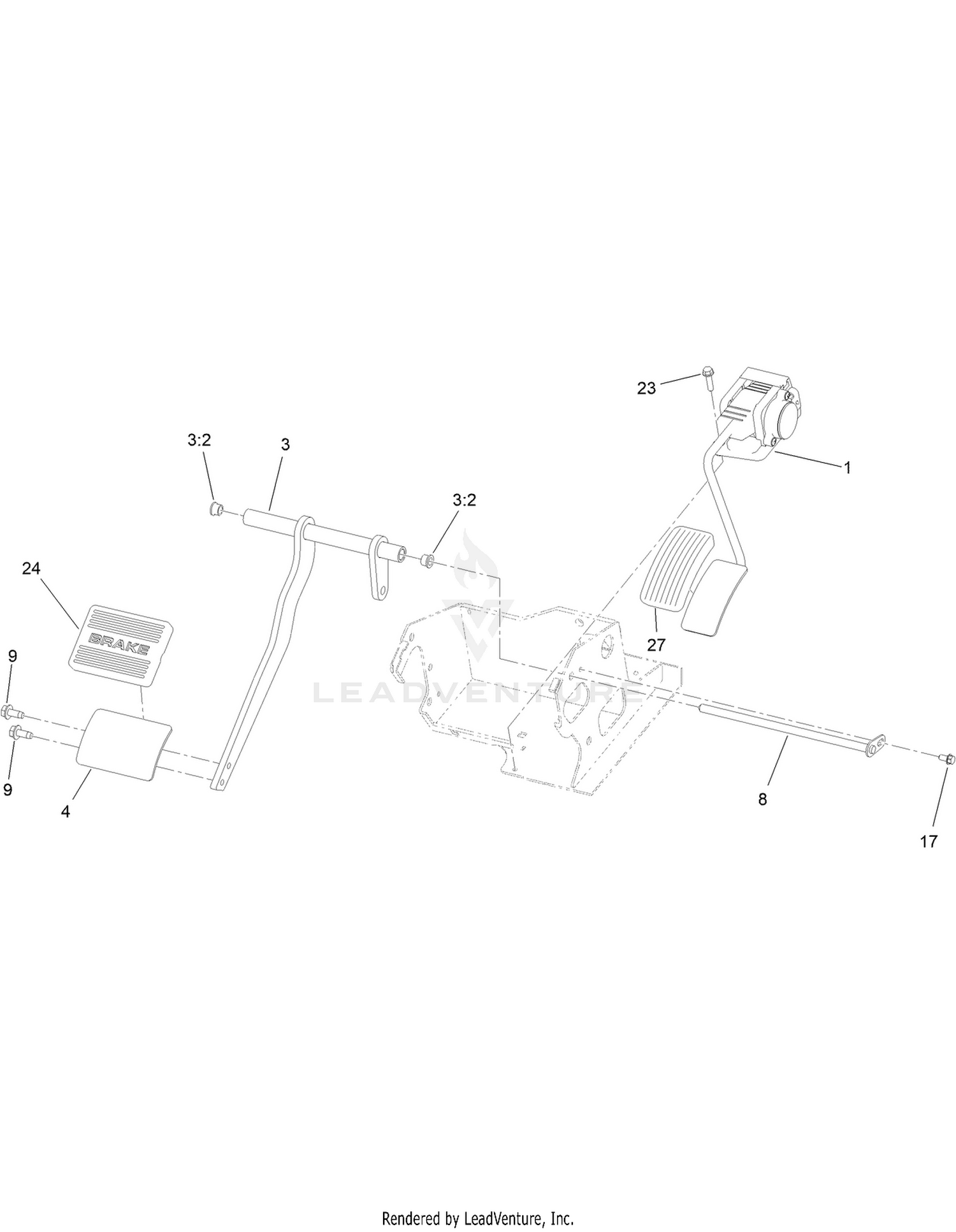 Brake and Throttle Pedal Assembly