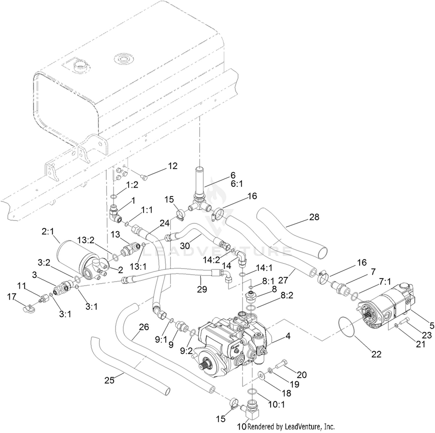 Hydraulic Pump and Filter Assembly