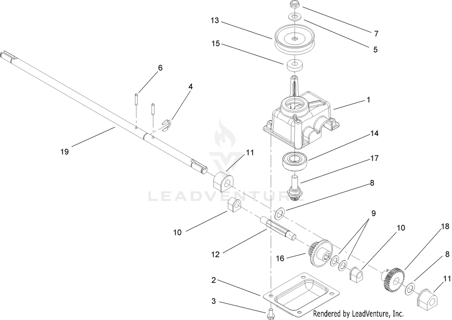 Gear Case Assembly No. 108-8140