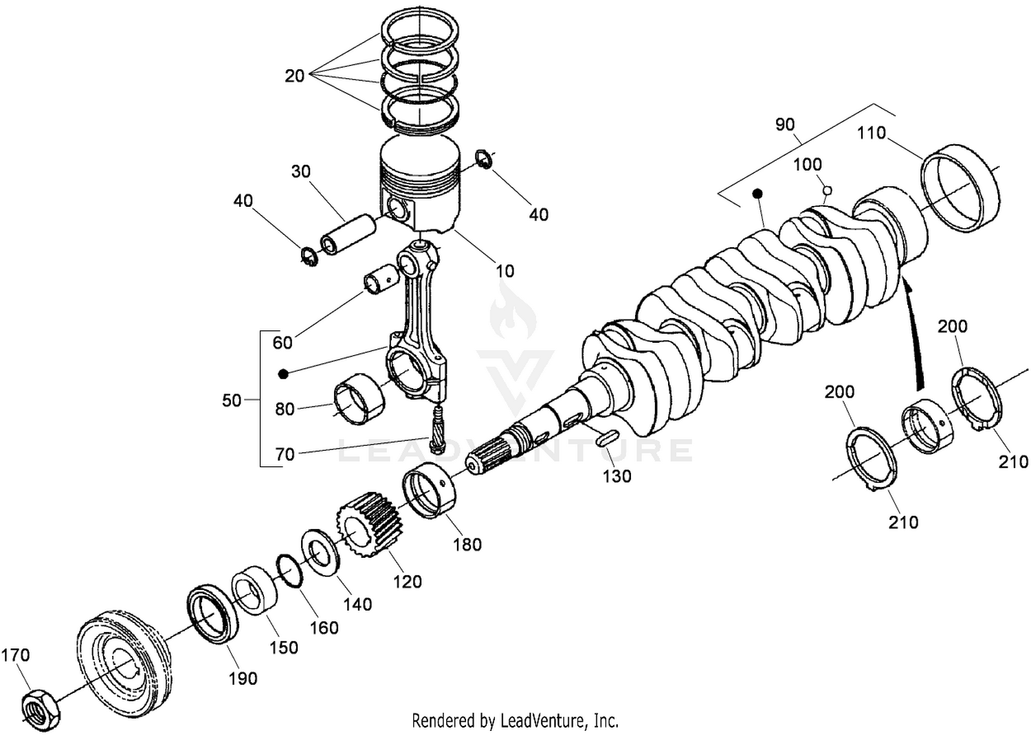 Piston and Crankshaft Assembly