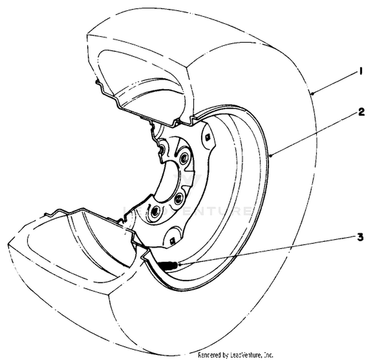 Tire  Wheel Assembly 23 X 10.50 X 12 (optional) No. 36-1050