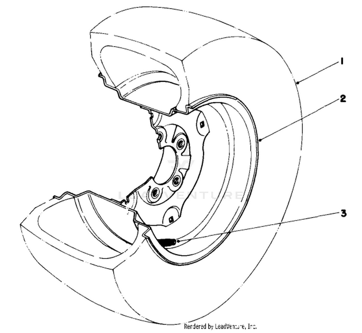 Tire  Wheel Assembly 23 X 10.50 X 12 (optional) No. 62-7020