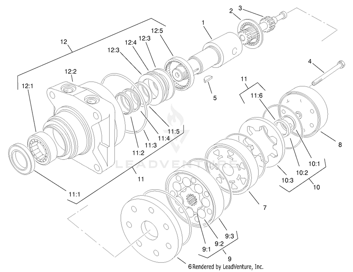 Hydraulic Motor Assembly No. 95-8693