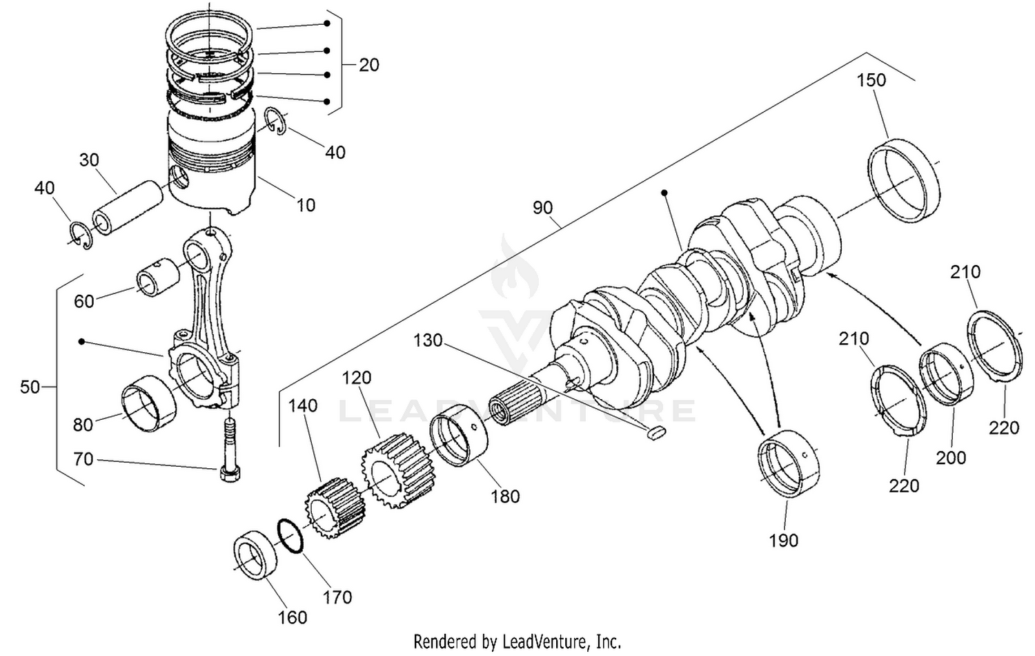 Piston and Crankshaft Assembly