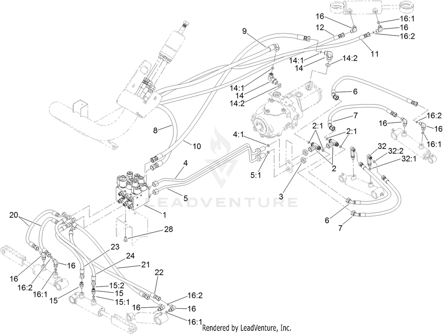 Lift Manifold and Steering Circuit Assembly