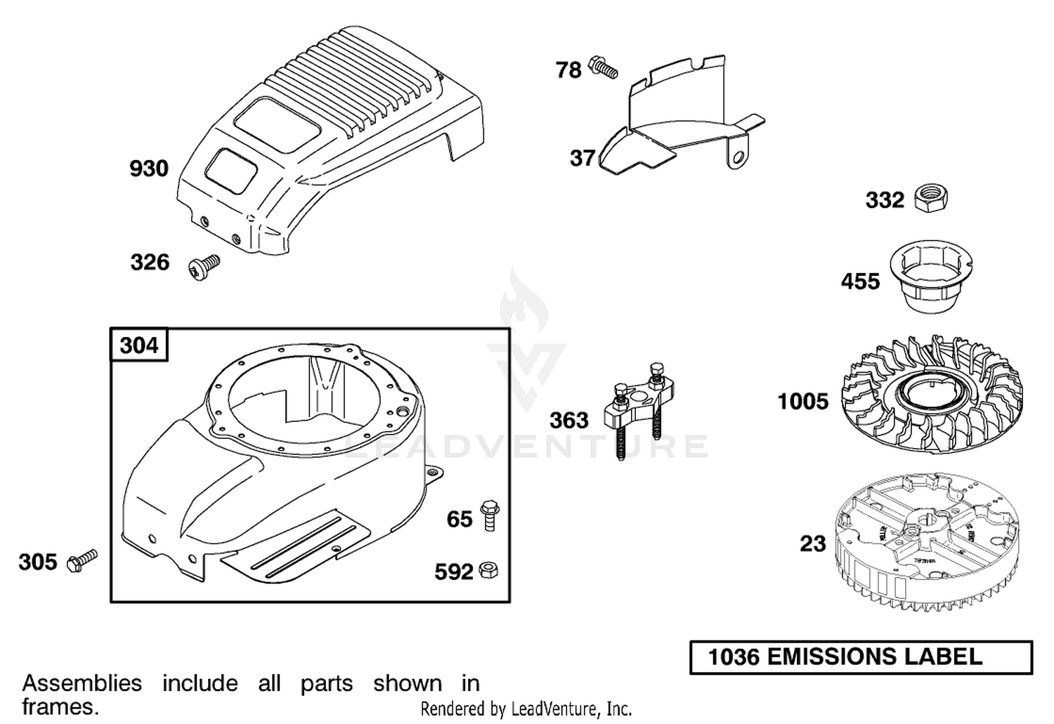 Flywheel And Blower Housing