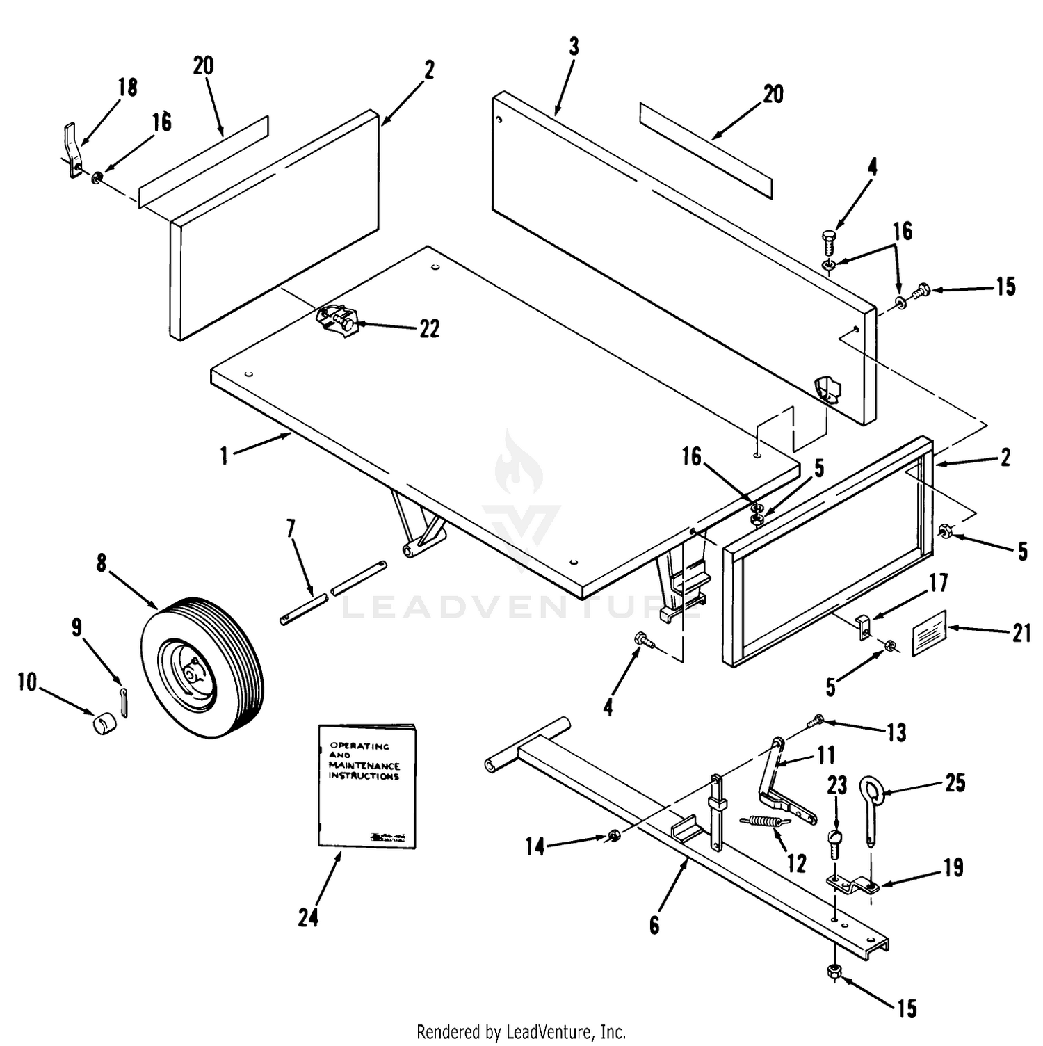Dump Cart-18 Cu Ft. (.5 Cu. M)(vehicle Identification Number 97-18dc01)
